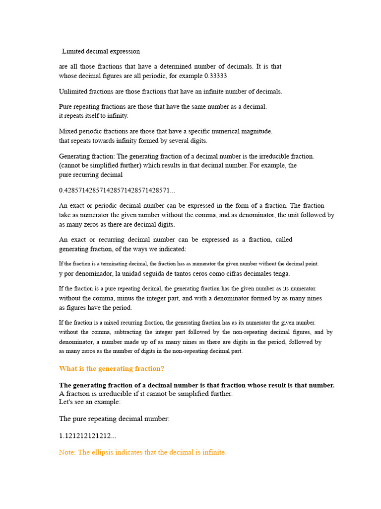 Limited Decimal Expression | PDF | Decimal | Numbers