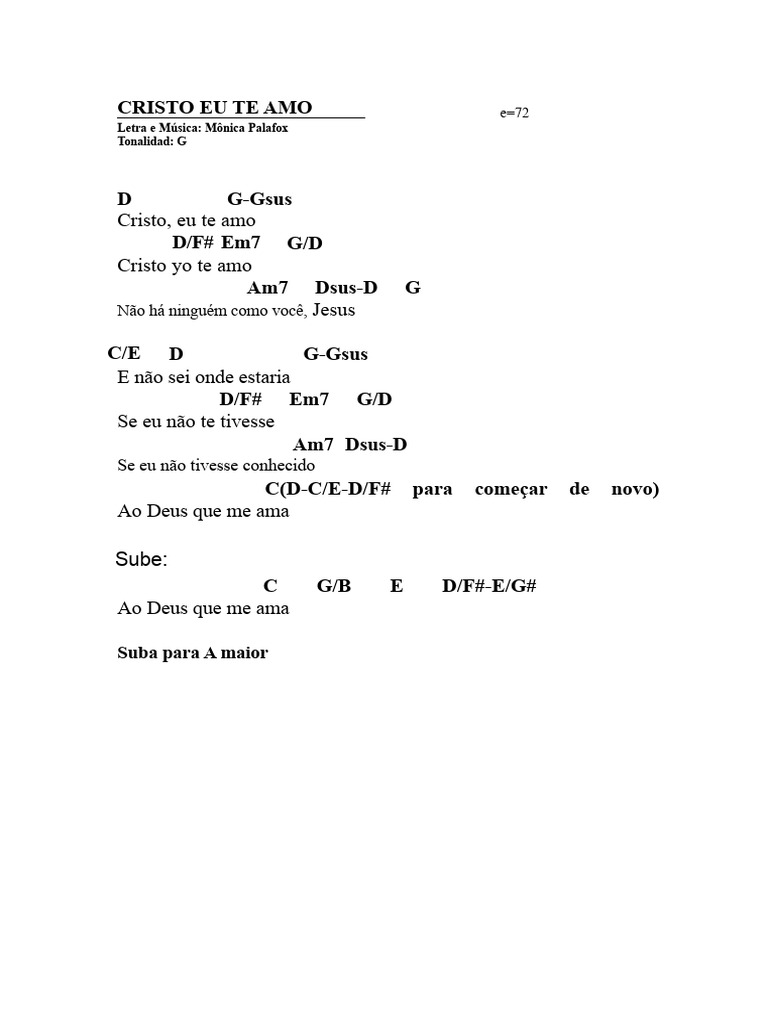 Letra da Música 