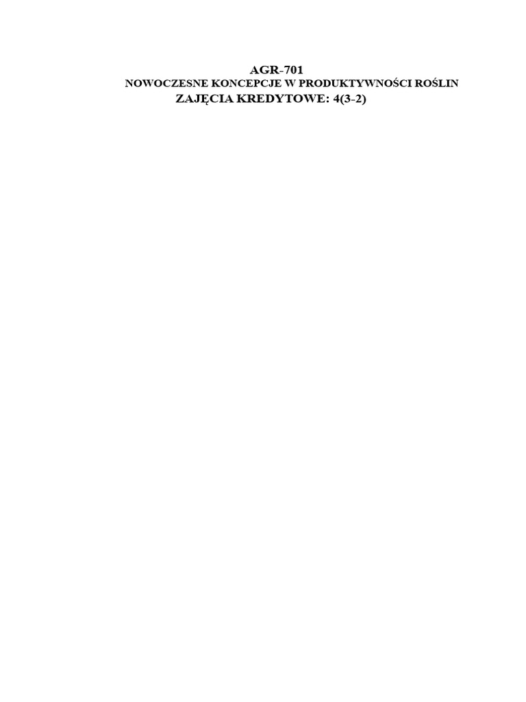 Agr 701 | PDF