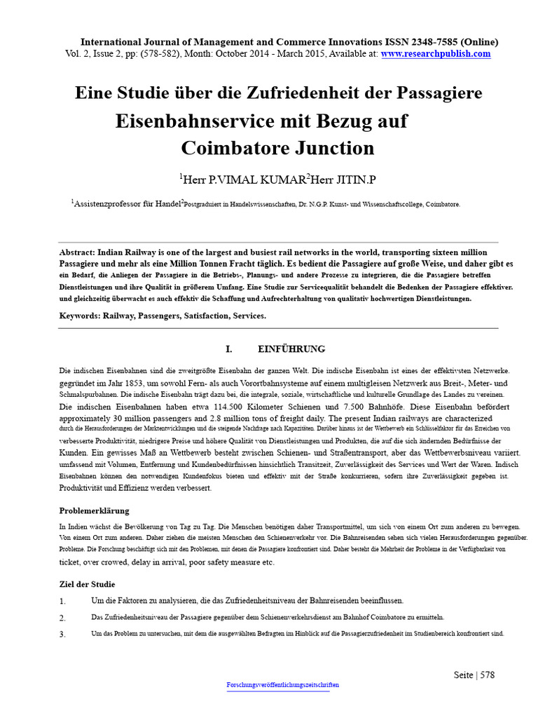 Eine Studie Zur Zufriedenheit Der Passagiere | PDF