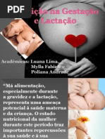 Nutrição na gestação e lactação