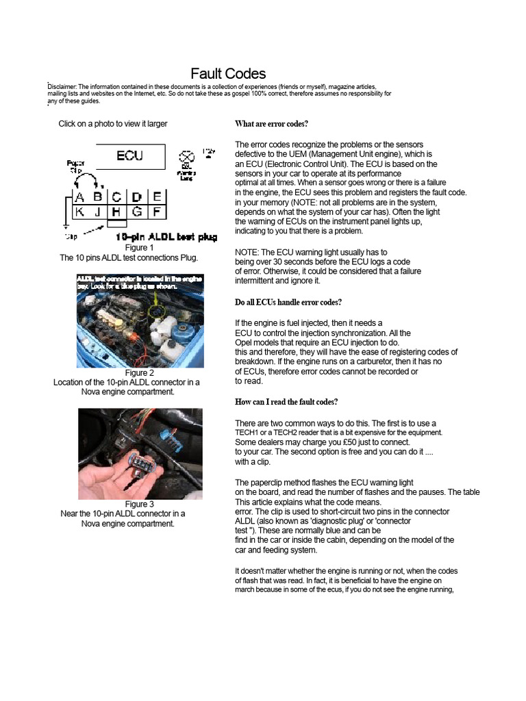ECUs Fault Codes | PDF | Throttle | Rotating Machines