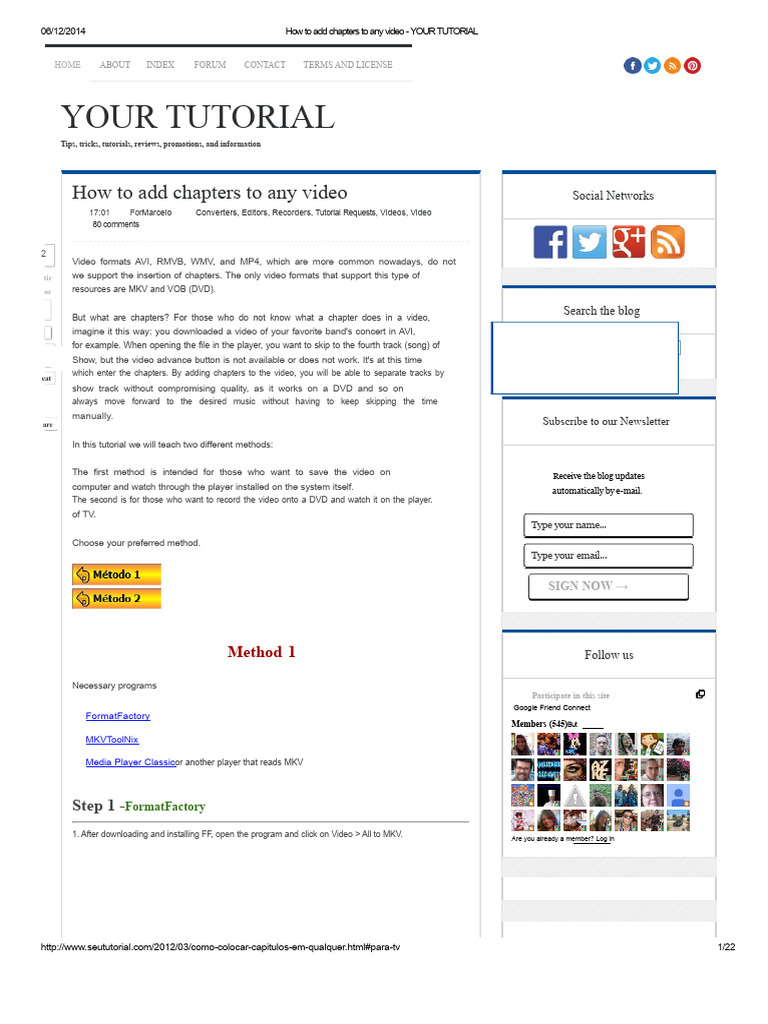 Add Chapters to Any Video Tutorial | PDF | Computer File | Software
