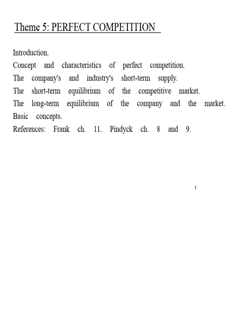 Perfect Competition Mochon Book | PDF | Perfect Competition | Economic ...
