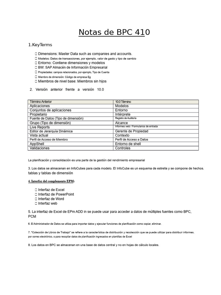 Guía de SAP BPC 410: Dimensiones y Modelos | PDF | Bases de datos ...
