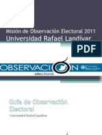 Cuaderno de Misión de Observación Electoral 2011