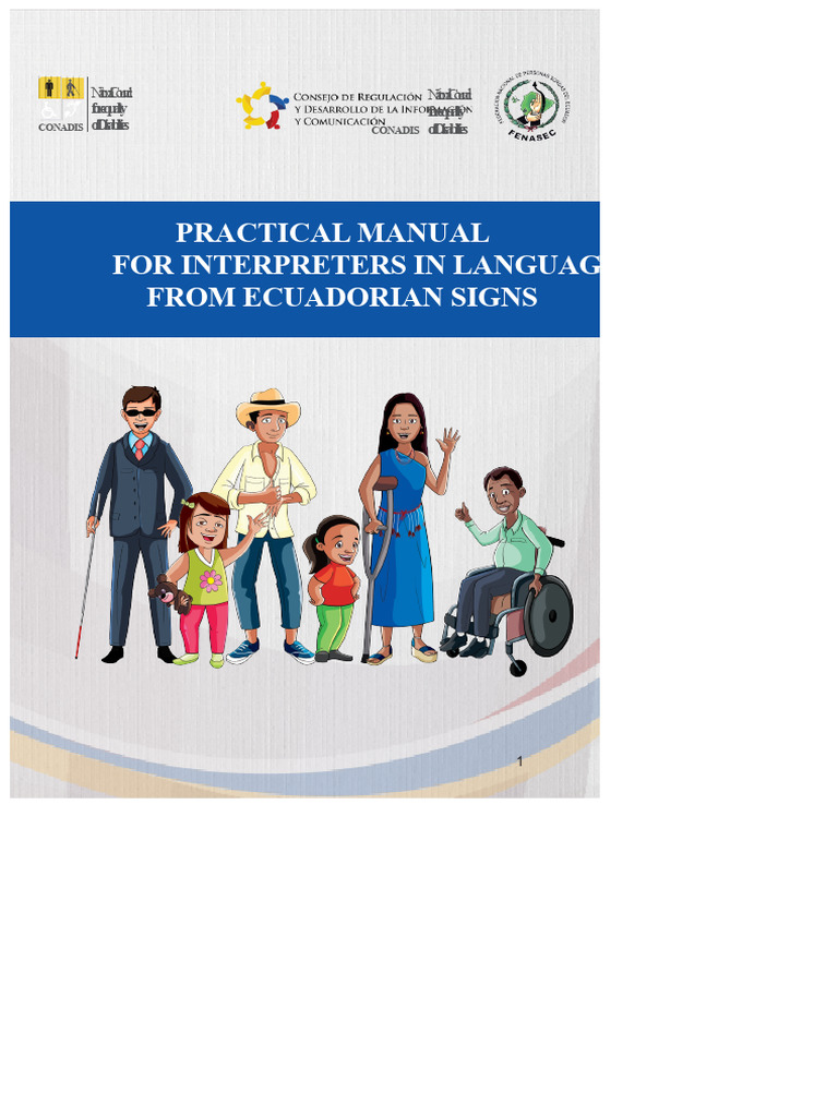 Ecuadorian Sign Language Interpreter Manual | PDF | Hearing Loss | Sign ...