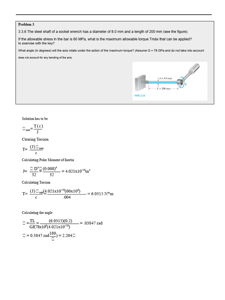 Materials Mechanics Problem | PDF