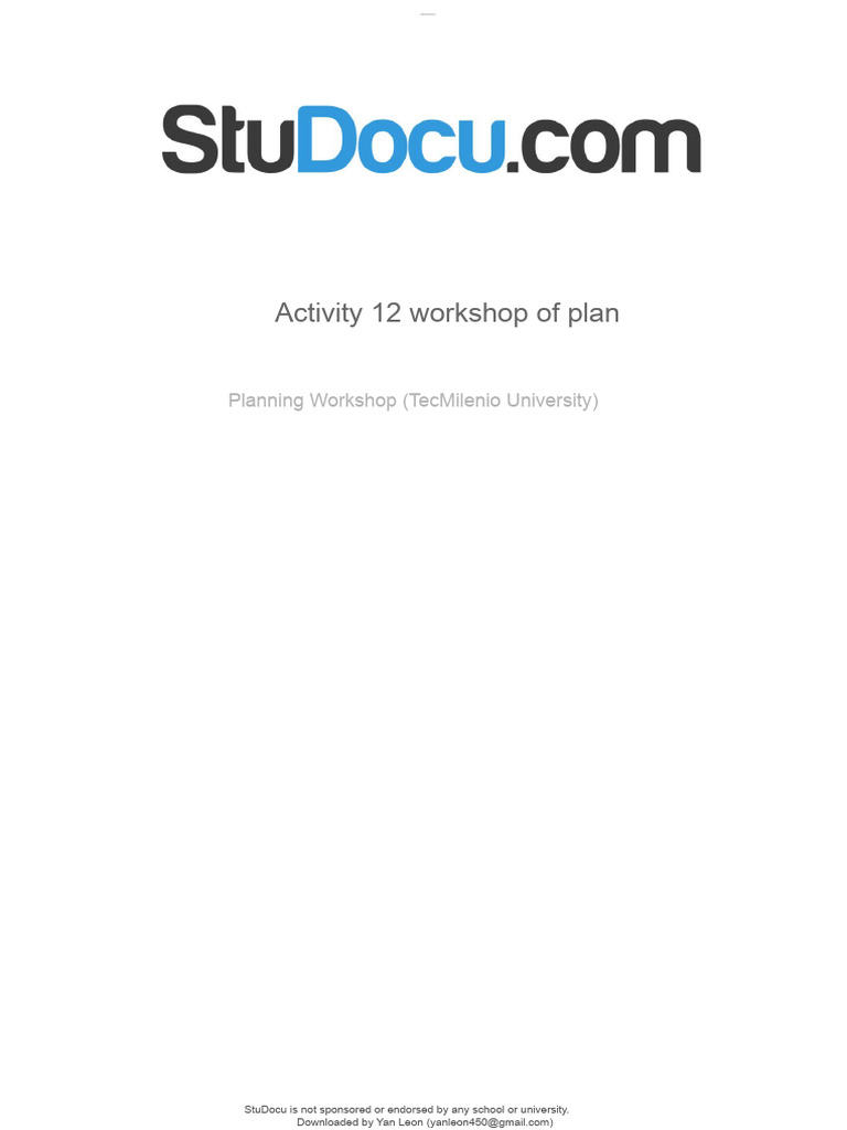 Activity 12 Workshop of Pla | PDF | Reason