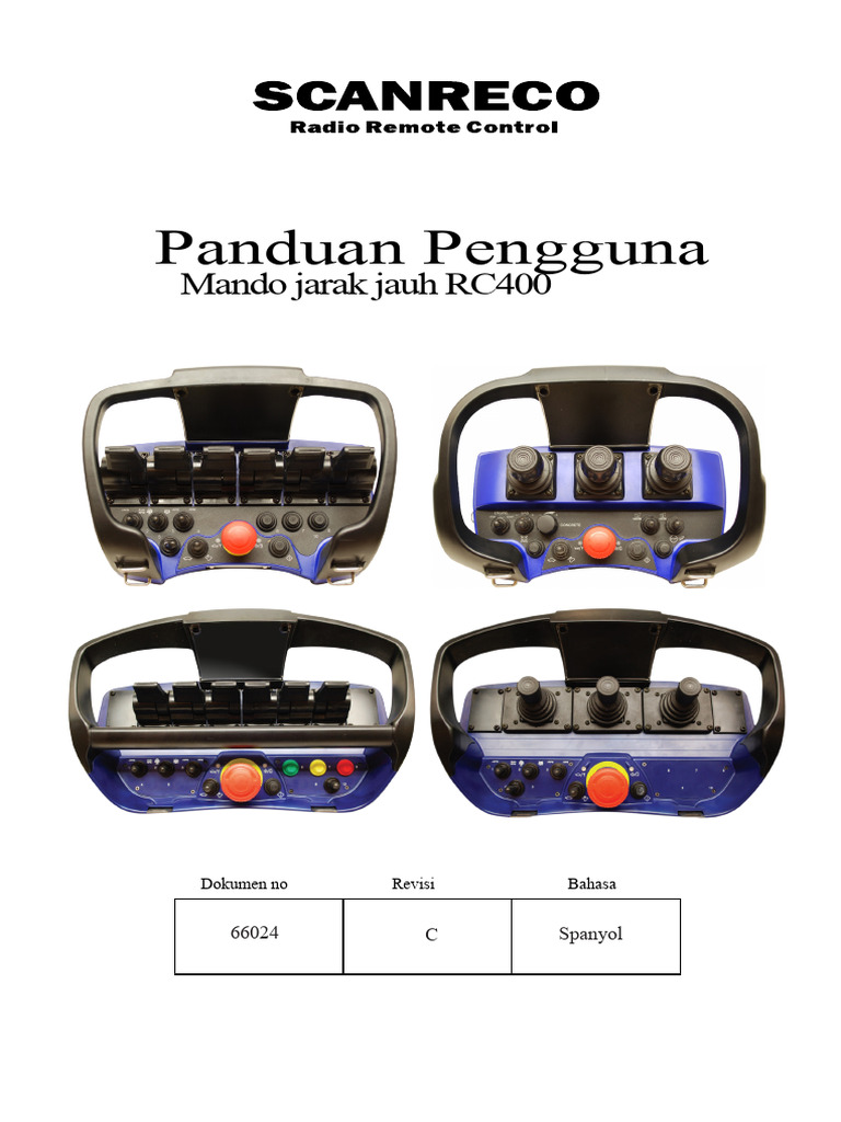 Panduan Manual Remote RC400 Scanreco | PDF