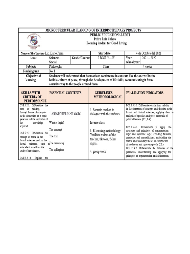 Interdisciplinary Project Planning Guide | PDF | Logic | Truth