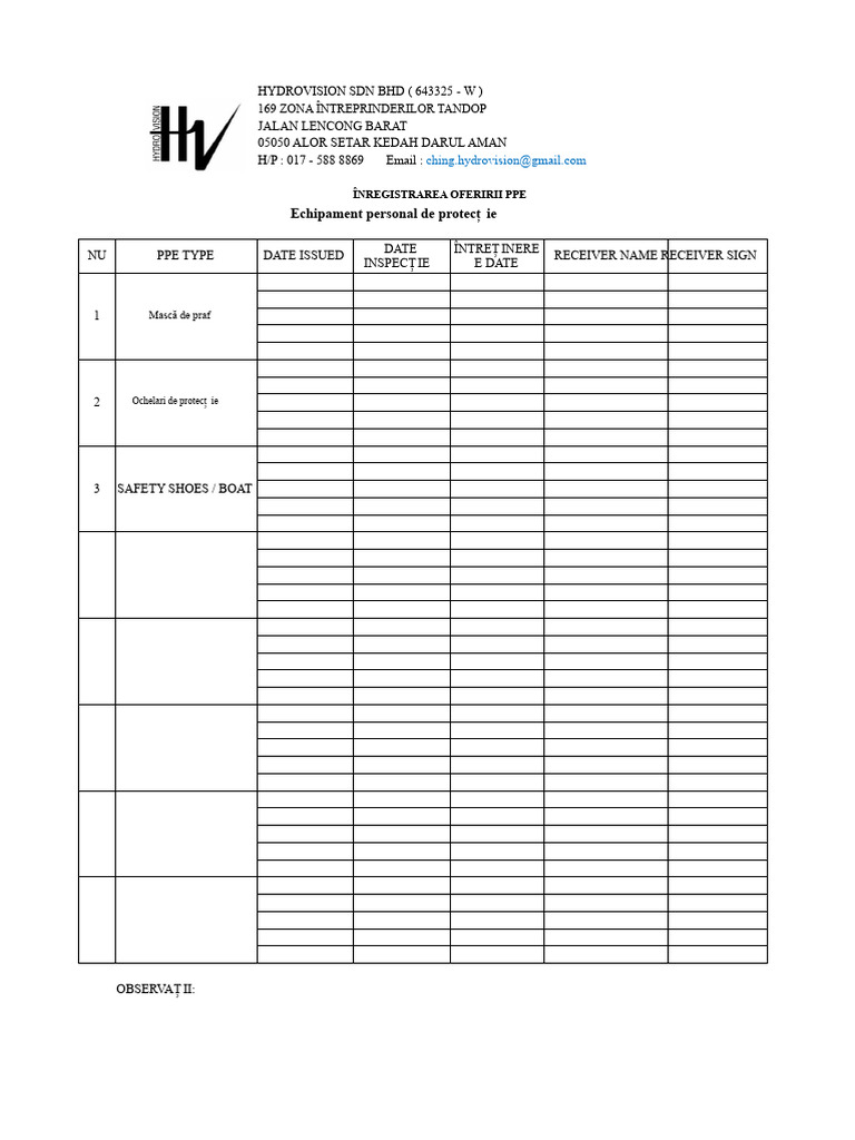 Rekod Ppe | PDF