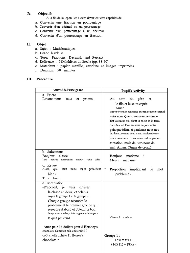 Conversion Fractions, Décimaux, Pourcentages | PDF | Pourcentage | Nombre