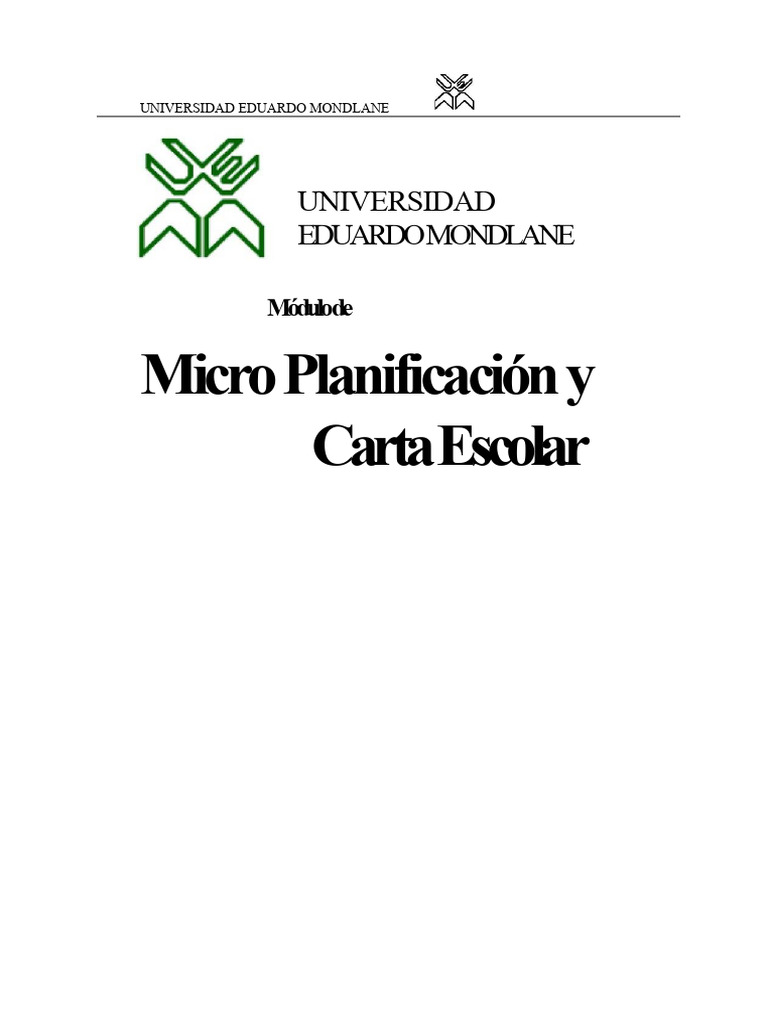 Micro Planificación y Carta Escolar | PDF | Planificación | Cognición