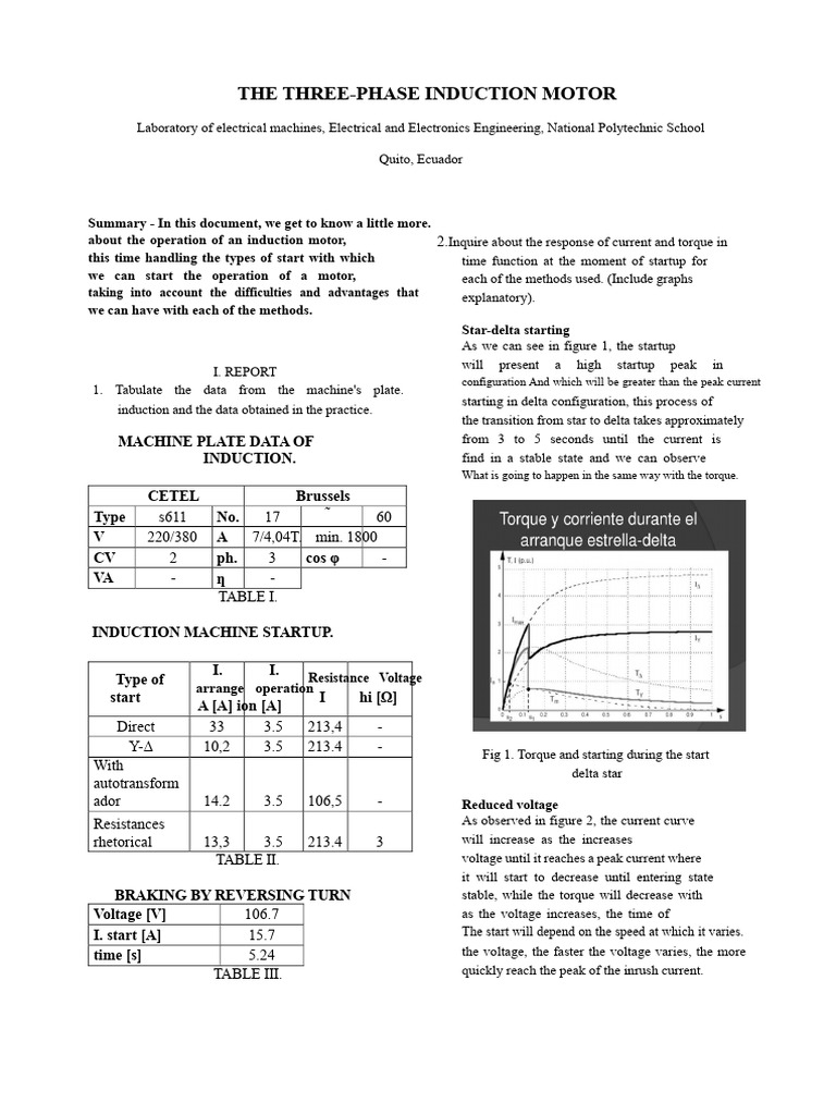 Induction Motor Starting Methods Explained | PDF | Electric Motor ...