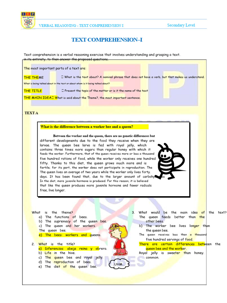 Verbal Reasoning: Text Comprehension Guide | PDF | Renaissance