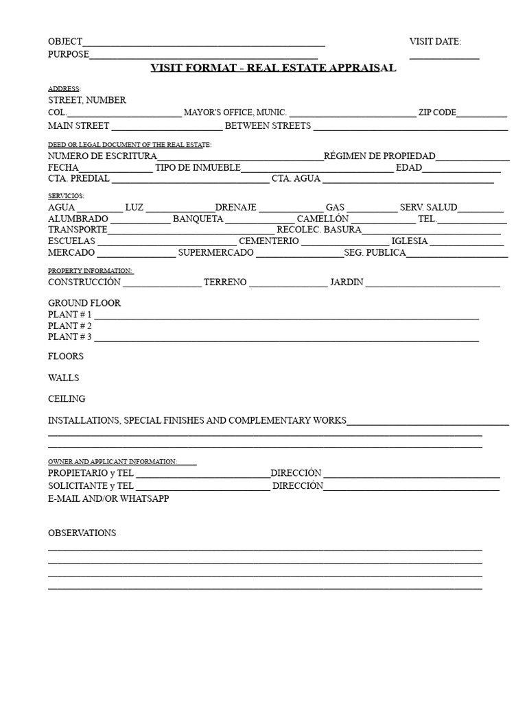 Real Estate Appraisal Format | PDF