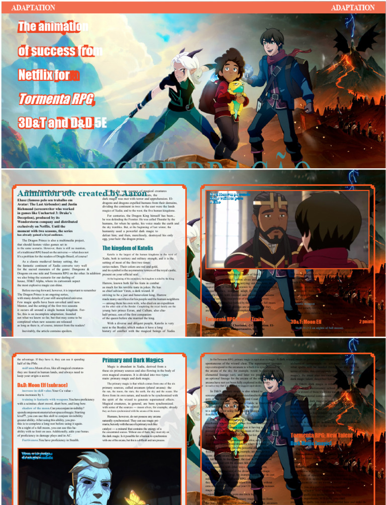 Adaptation The Dragon Prince PDF Elf Dungeons Dragons 