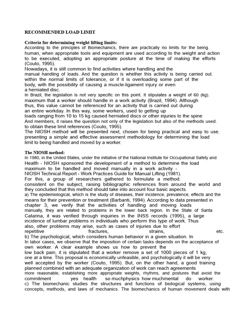Niosh Method | PDF