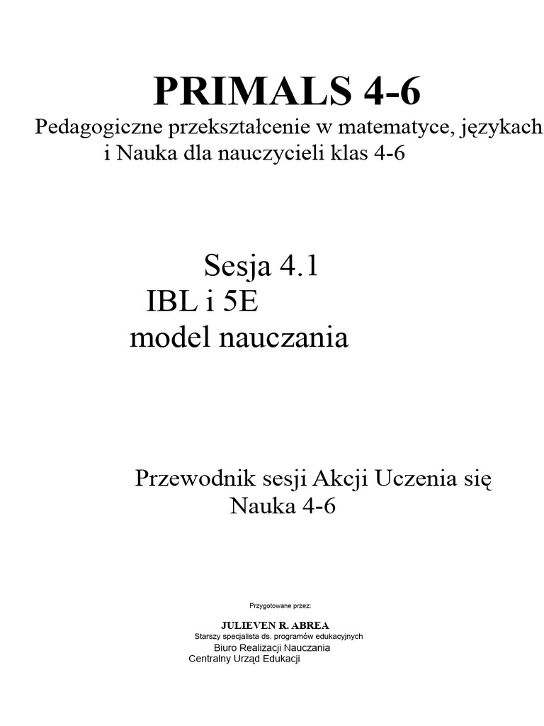 4.1 Model IBL I 5E | PDF