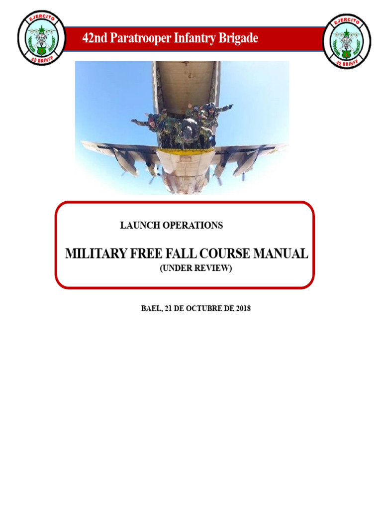 Military Free Fall Manual | PDF | Parachute | Parachuting