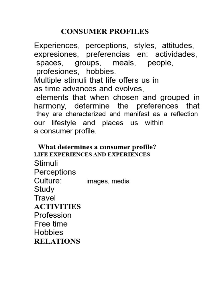 Understanding Consumer Profiles | PDF | Fashion | Clothing