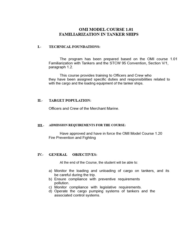 Tanker Ship Familiarization Course | PDF | Oil Tanker | Chemistry