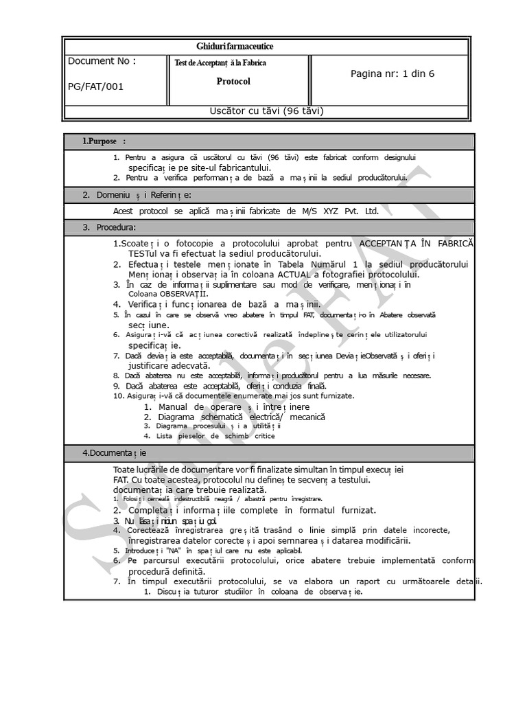 Protocol FAT Exemplu | PDF