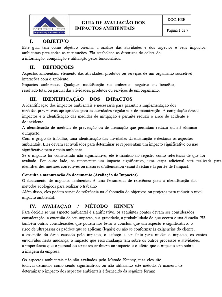 Guia de Avaliação de Impactos Ambientais | PDF | Ambiente natural ...