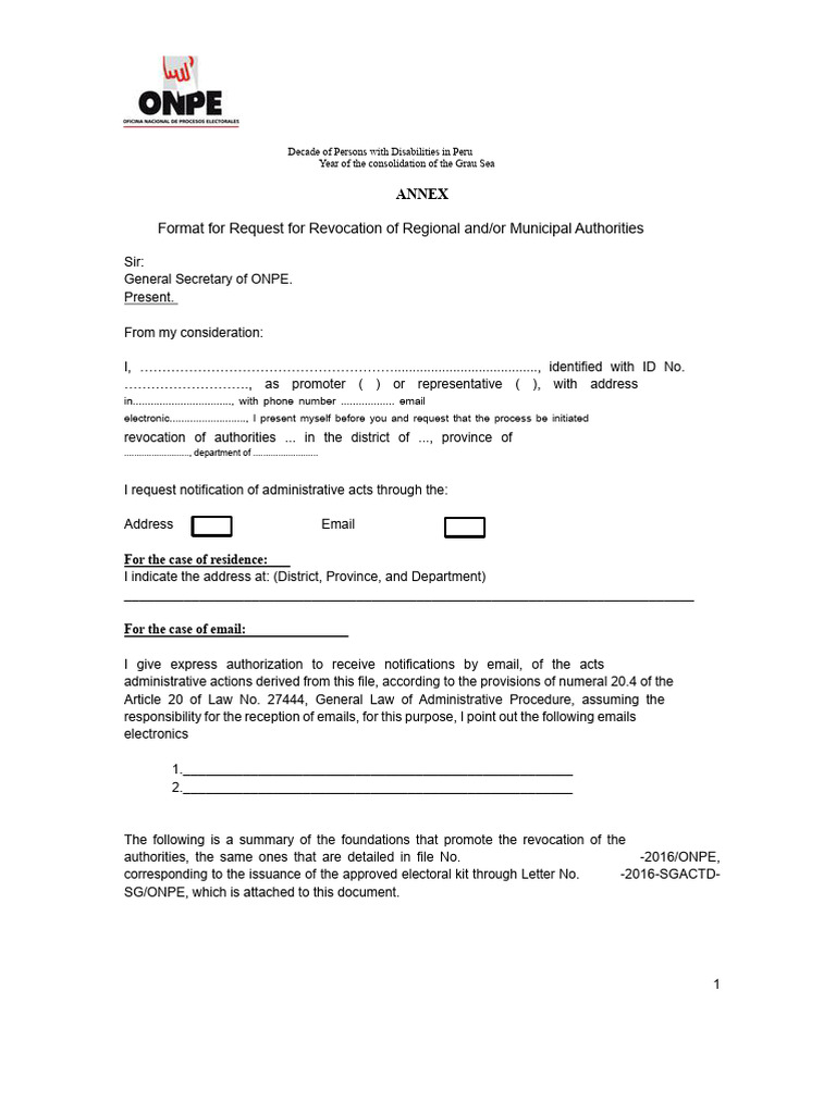 Revocation Request Format for Authorities | PDF