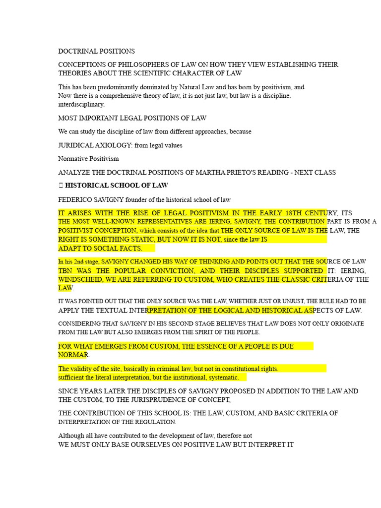 Doctrinal Positions Filo 02 | PDF | Jurisprudence | Positivism