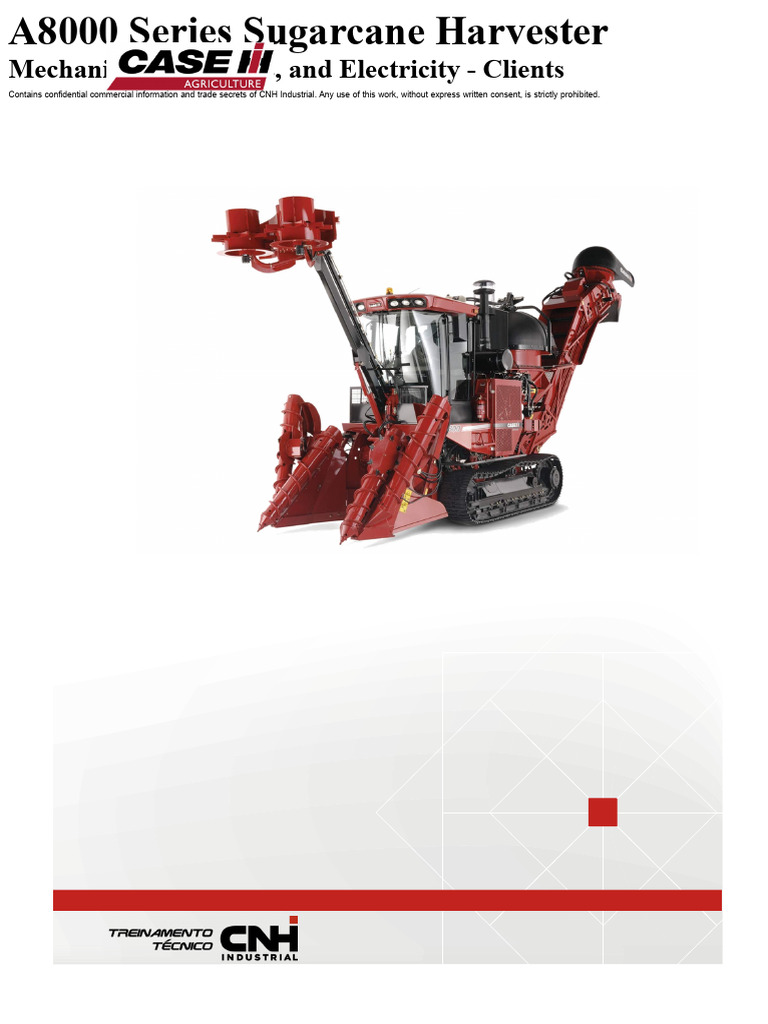 A8000 Sugarcane Harvester Training Guide | PDF | Relay | Valve