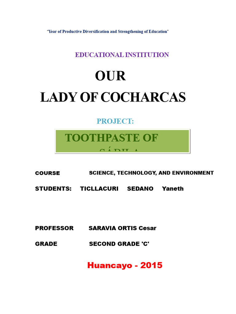 Aloe Vera Toothpaste Project Overview | PDF