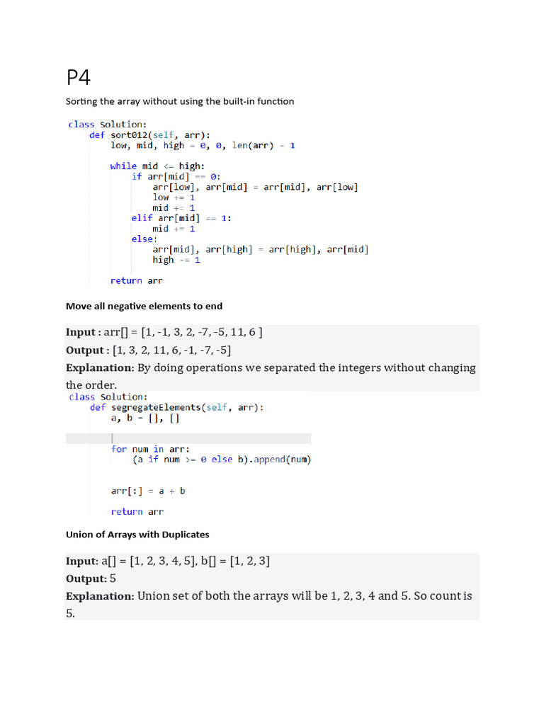 Array Manipulation Algorithms Guide | PDF | Permutation | Computer ...