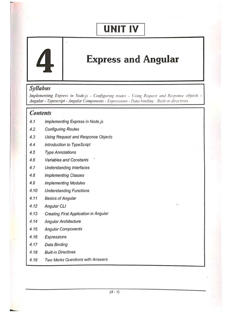 FSWD Unit 4 | PDF
