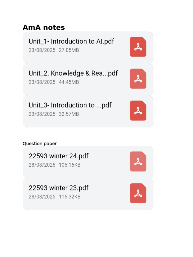 AmA Notes | PDF