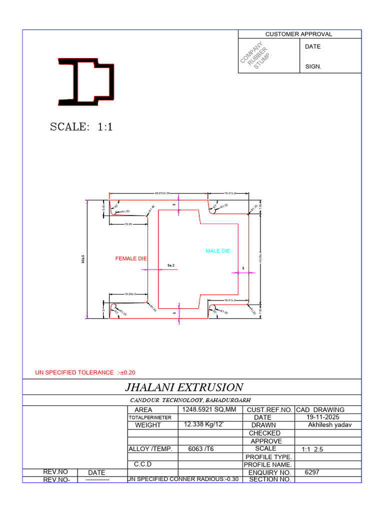 Aluminum Extrusion Specifications Document | PDF