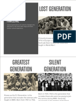 Lost Generation Timeline: Cultural Generations from 1914 to Today