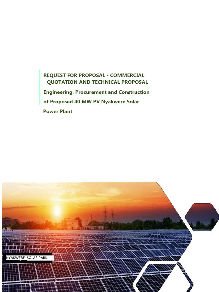 40 MW Nyakwere Solar Power Plant RFP | PDF | Photovoltaic System ...
