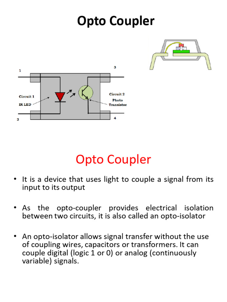 Understanding Opto Couplers and Their Applications | PDF | Amplifier ...
