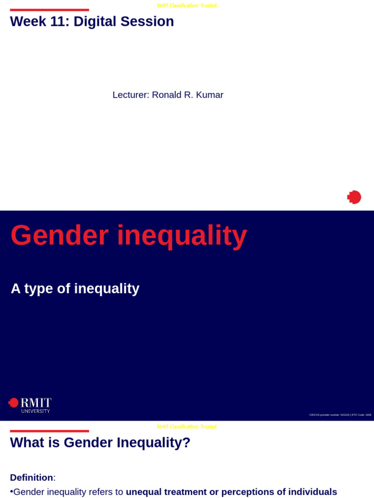 Understanding Gender Inequality Issues | PDF | Gender Pay Gap ...