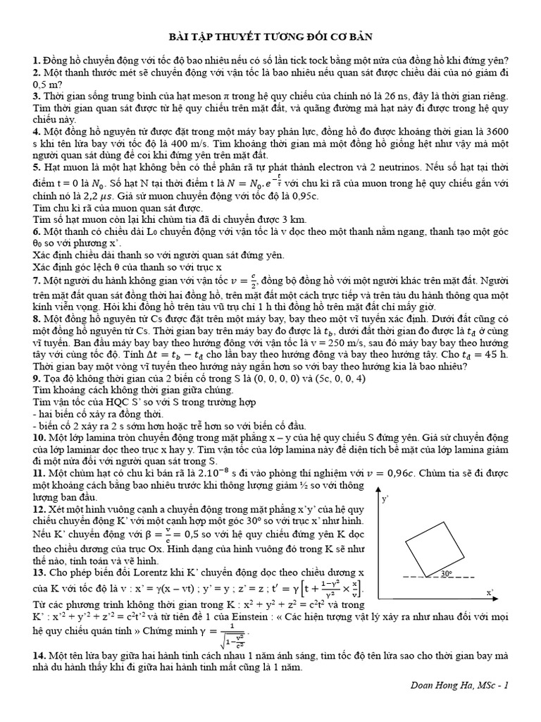 De BT Thuyet TD Co Ban | PDF