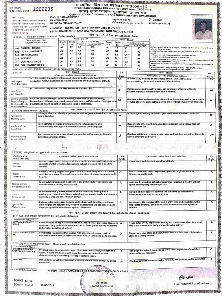 Marksheet | PDF