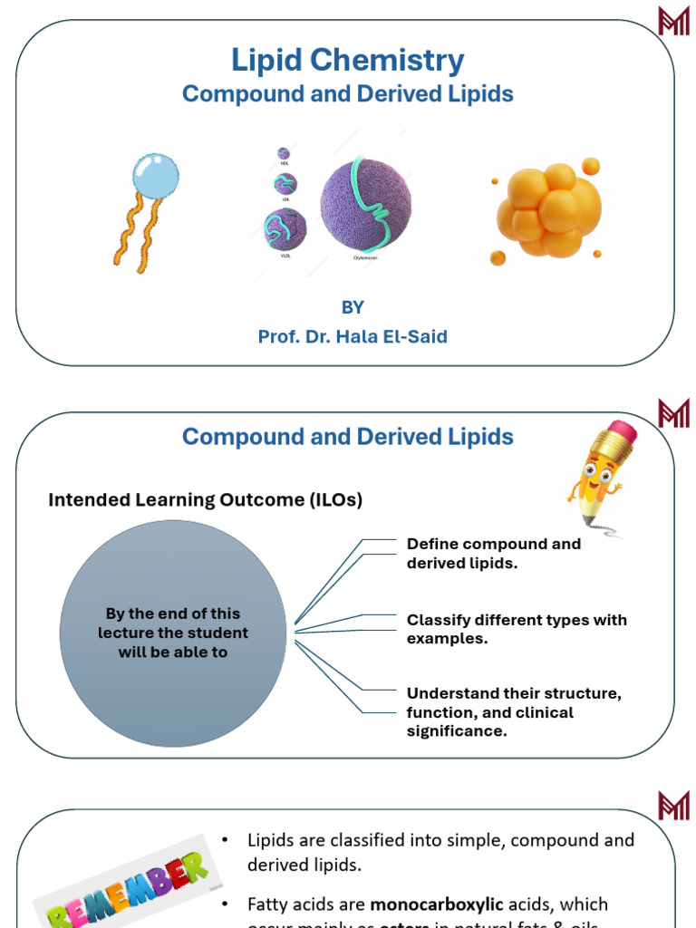 Understanding Compound and Derived Lipids | PDF | Lipoprotein | Lipid