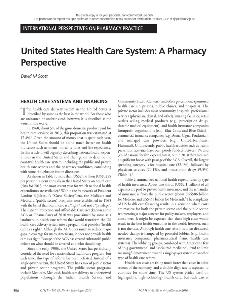 US Health Care System Overview 2016 | PDF | Medicare (United States ...