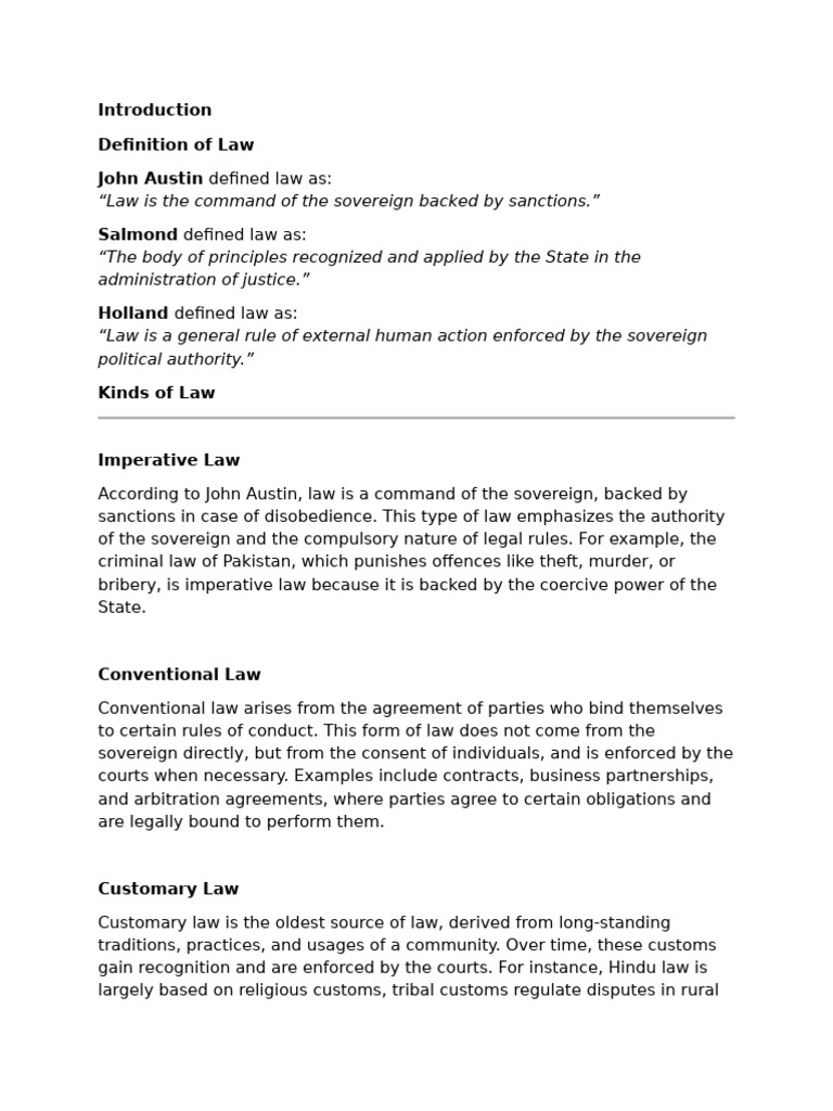 Types and Principles of Law Explained | PDF | Rule Of Law | Crimes