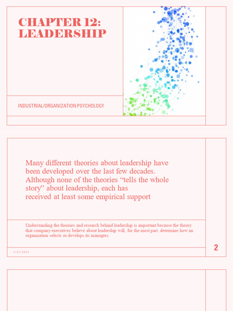 Leadership Theories in Industrial Psychology | PDF | Leadership ...