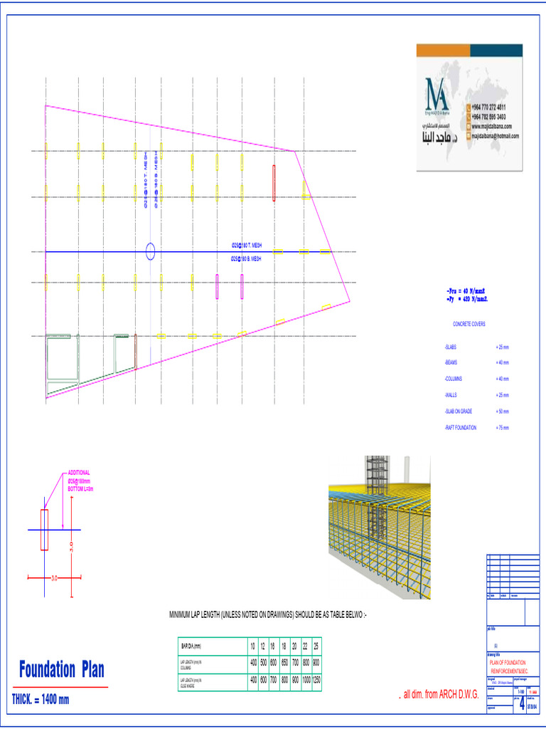 Foundation Reinforcement Plan Details | PDF | Structural Engineering ...