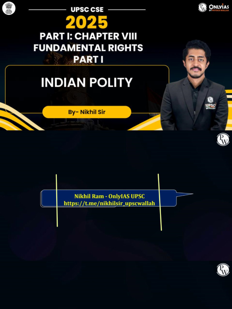 Chapter-8 Indian Polity UPSC CSE Nikhil Sir Notes | PDF
