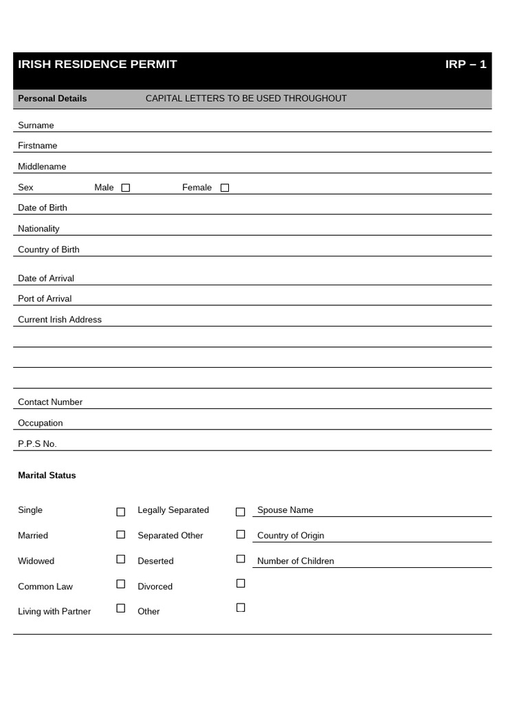 Irish Residence Permit Renewal Guide | PDF
